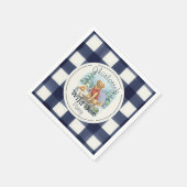 ギンガムワイルドワンゴールデンレトリバー1st誕生日 スタンダードカクテルナプキン (角)