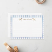 ギンガムワンピーフラットカード ノートカード (正面/裏面インサイチュ)