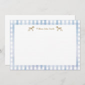 ギンガムワンピーフラットカード ノートカード (正面/裏面)