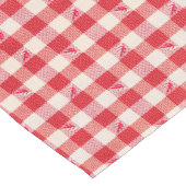 ギンガム伝統プリント赤と白プ市松模様にリ ショートテーブルランナー (コーナー)