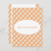 ギンガム招待状 招待状 (正面/裏面)
