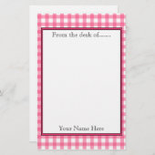 ギンガム文房具 便箋 (正面/裏面)