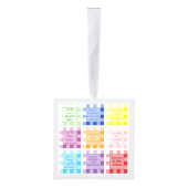 ギンガム聖書の子供についてのベビー キューブオーナメント (右)