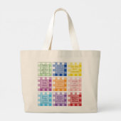 ギンガム聖書の子供についてのベビー ラージトートバッグ (裏面)