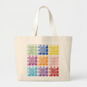 ギンガム聖書の子供についてのベビー ラージトートバッグ (正面)