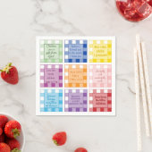 ギンガム聖書の詩ベビーシャワー スタンダードカクテルナプキン (インサイチュ)