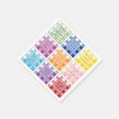 ギンガム聖書の詩ベビーシャワー スタンダードカクテルナプキン (角)