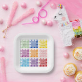 ギンガム聖書の詩ベビーシャワー ペーパープレート (パーティー)