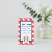 ギンガム野球のビジネスまたはカー連絡ド 名刺 (スタンド正面)