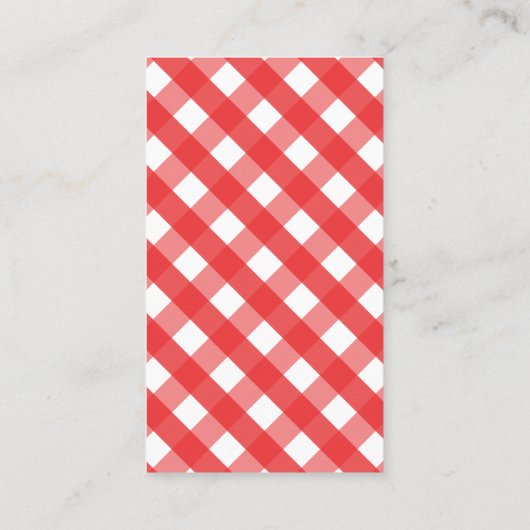 ギンガム野球のビジネスまたはカー連絡ド 名刺 (裏面)