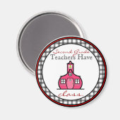 ギンガム2級先生磁石 マグネット (正面/裏面)