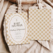 ギンガム・ゴース・ジェンダーニュートラル・ベビーシャワー招待状 招待状