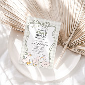 ギンガム ゴース ジェンダーニュートラル ベビーシャワー 招待状