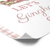 ギンガム ピンク フレッシュ オフ ザ マーケット ブライダル シャワー ポスター (角)