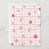 ギンガム ベリー スウィート コロッケ ボウ ベイビー シャワー 招待状 (裏面)