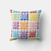 ギンガム 子どもや赤ちゃんに関する聖書の言葉 クッション (裏面)