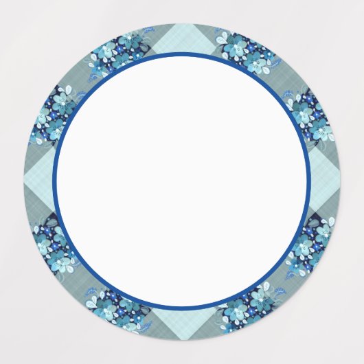 ギンガム/格子模様の防水国ラベル ラベル (デザイン2)