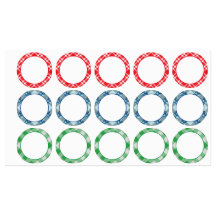 ギンガム/格子模様の防水国ラベル