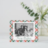 ギンガモダンム家族の写真メリークリスマス シーズンポストカード (スタンド正面)