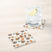 ギンガーブレッドのクリスマスの香り スクエアペーパーコースター (インサイチュ)