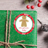 ギンガーブレッドガールキッズギフトラベルクリスマスステッカー ラウンドシール