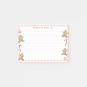 ギンガーブレッドキャンディキャンクリスマスto-Doリスト投稿 –  ポストイット (正面)