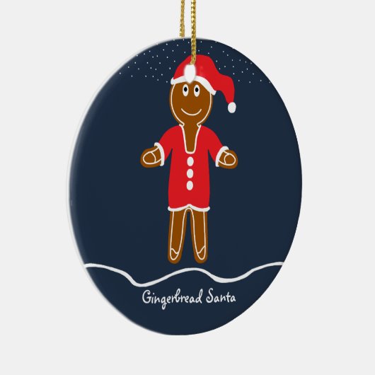 ギンガーブレッドサンタクリスマスクリスマスオーナメント セラミックオーナメント (右)
