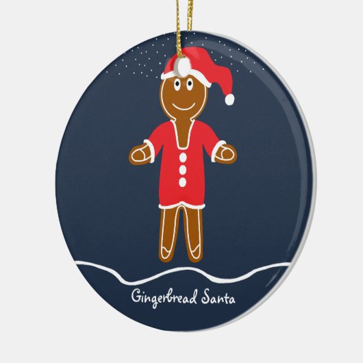 ギンガーブレッドサンタクリスマスクリスマスオーナメント セラミックオーナメント (左)