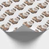 ギンガーブレッドサンタクロースのクリスマス ラッピングペーパー (角)