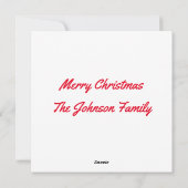 ギンガーブレッドサンタクロース シーズンカード (裏面)