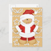 ギンガーブレッドサンタクロース シーズンポストカード (正面/裏面)