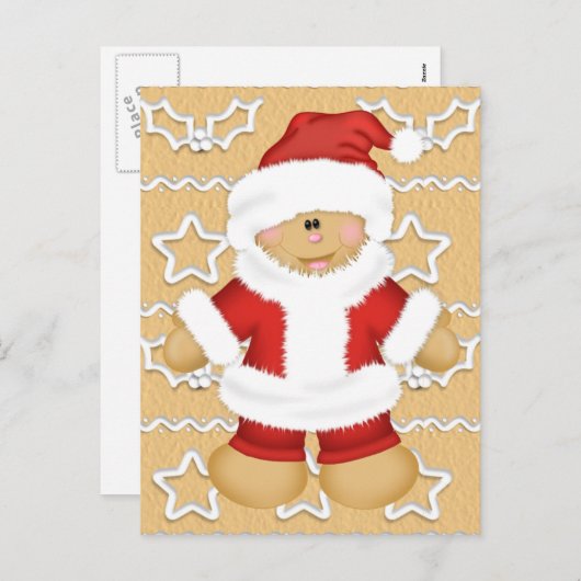 ギンガーブレッドサンタクロース シーズンポストカード (正面/裏面)
