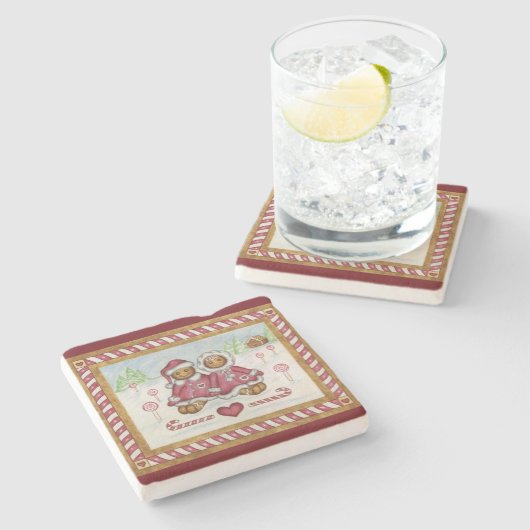 ギンガーブレッドストーンコースター ストーンコースター (横)