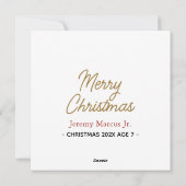 ギンガーブレッドスノーフレーククリスマスホリデーキッド写真 シーズンカード (裏面)