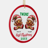 ギンガーブレッドツインズ初めてのクリスマス セラミックオーナメント (右)