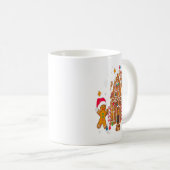 ギンガーブレッドハウスと雪片の甘いクリスマス コーヒーマグカップ (正面右)