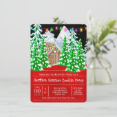 ギンガーブレッドハウスウッドランド雪クッキー交換 招待状 (スタンド正面)