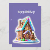 ギンガーブレッドハウスグリーティング シーズンカード (正面/裏面)