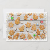 ギンガーブレッドハウスマンホリデークッキー交換 招待状 (裏面)