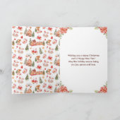 ギンガーブレッドハウスレッドメリークリスマス シーズンカード (内部)