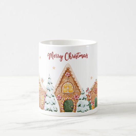 ギンガーブレッドハウス付きクリスマスコーヒーマグ コーヒーマグカップ (中央)