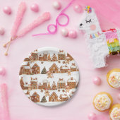 ギンガーブレッドハウズマンクッキーズクリスマスビレッジ ペーパープレート (パーティー)