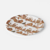 ギンガーブレッドハウズマンクッキーズクリスマスビレッジ ペーパープレート (アングル)