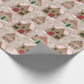 ギンガーブレッドハウズラッピング紙 – ブラウン ラッピングペーパー (角)