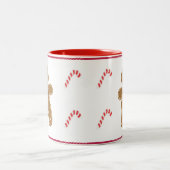 ギンガーブレッドパーソナライズ祖母グランドパホリデイ ツートーンマグカップ (中央)