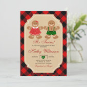 ギンガーブレッドホリデーツインズベビーシャワー 招待状 (スタンド正面)