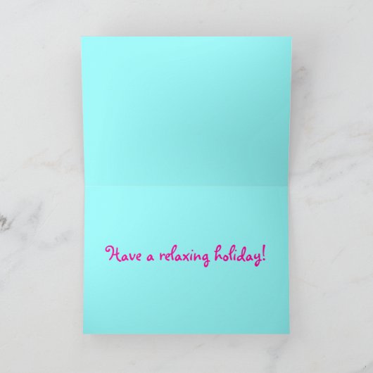 ギンガーブレッドボーイクリスマスコーヒグリーティングカード シーズンカード (内部)