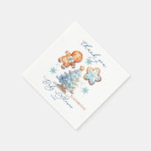 ギンガーブレッドボーイクリスマスツリー赤ちゃん感謝していシャワー スタンダードカクテルナプキン (角)