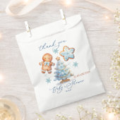 ギンガーブレッドボーイクリスマスツリー赤ちゃん感謝していシャワー フェイバーバッグ (クリップ留めされた状態)