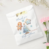 ギンガーブレッドボーイクリスマスツリー赤ちゃん感謝していシャワー フェイバーバッグ (封をした状態)